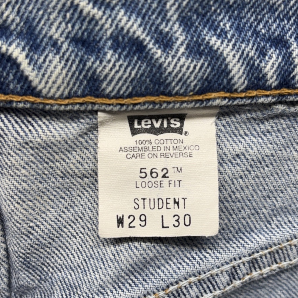 Vintage Levis 562 Mens Jeans 29x30 Orange Tab Loose Student Fit Y2K USA 90s - Picture 12 of 15